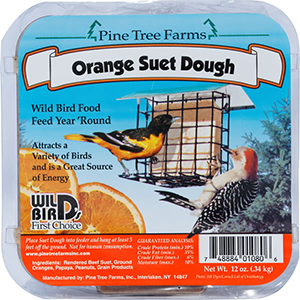 Pine Tree Orange Suet Dough 12 oz
