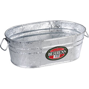 Behrens 4 Gallon Hot Dipped Steel Oval Tub
